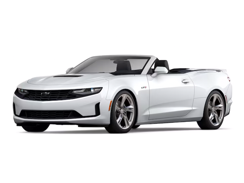 White convertible sports car on white background.