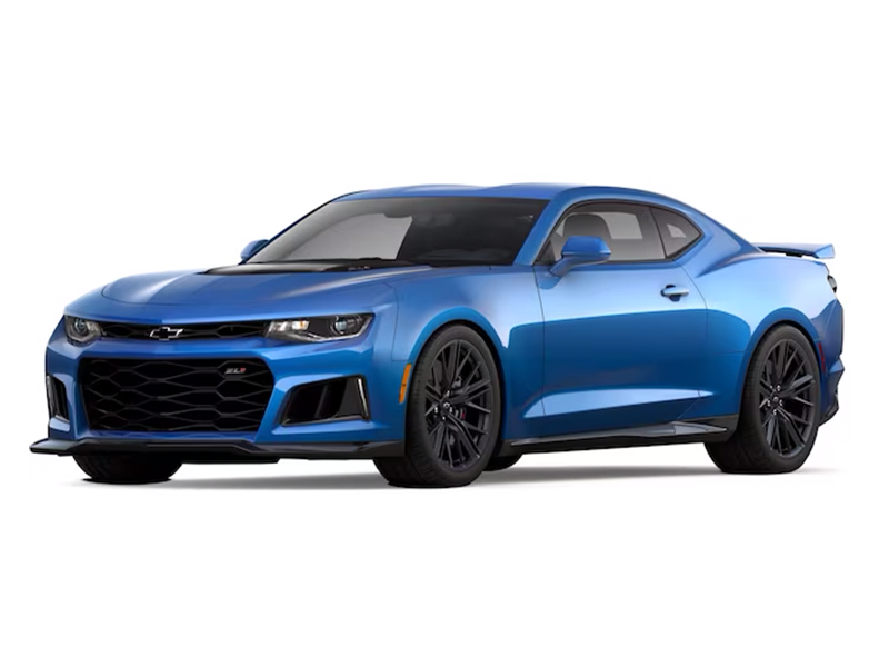 Blue 2023 Chevrolet Camaro ZL1 sports car.