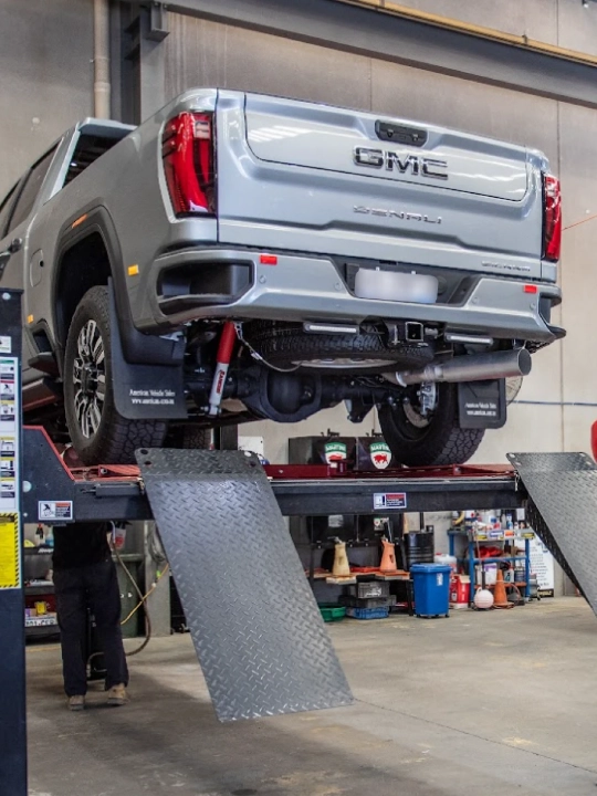 autogroup aust service centre vehicle on hoist