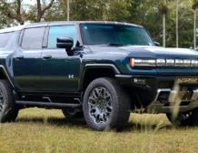 2025 GMC Hummer EV 3X Graphite Blue Metallic Front Quarter Panel Left