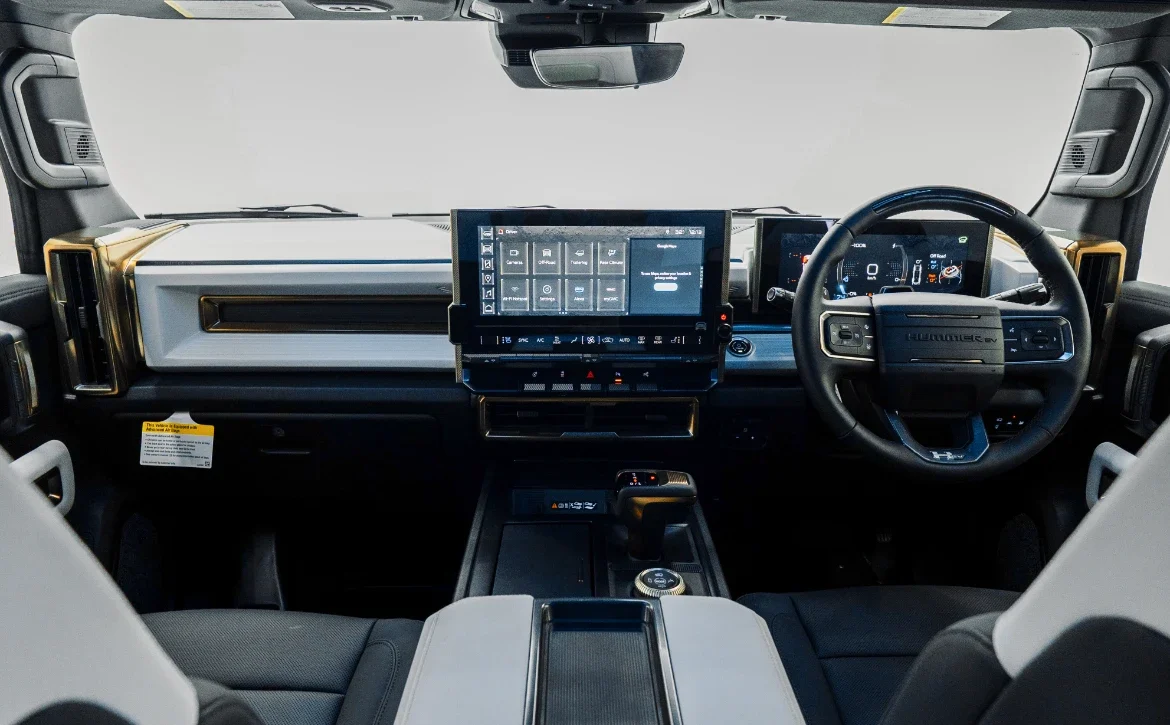 GMC Hummer EV 3X Void Black Dashboard Layout