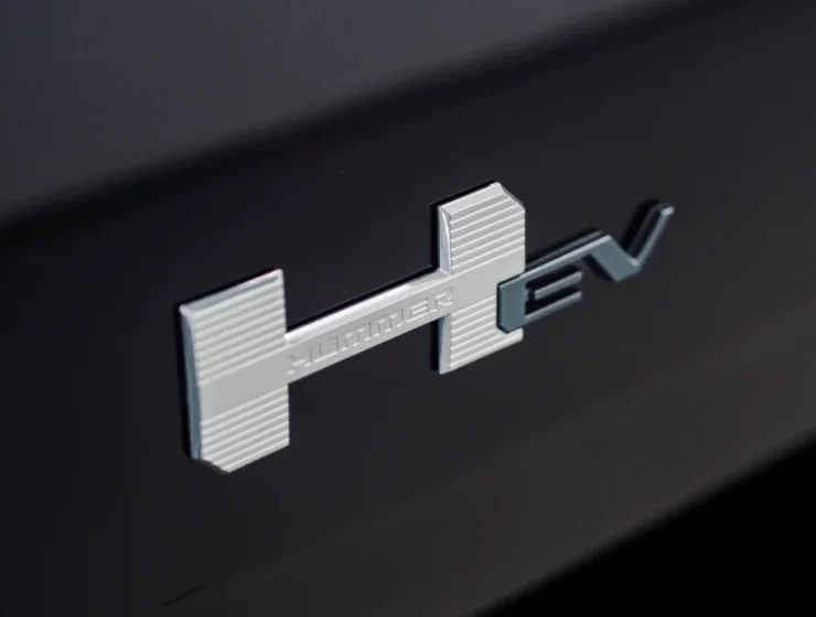 GMC Hummer EV 3X Void Black EV Badge Close