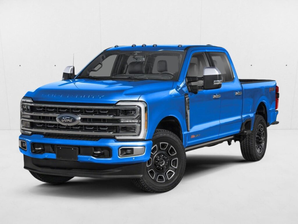 Right hand drive 2026 Ford F-250 Super Duty pickup truck in Argon Blue from Autogroup International