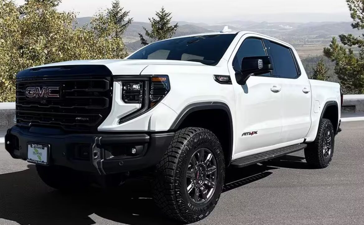 Right hand drive 2026 GMC Sierra 1500 AT4X in Summit White from Autogroup International in Australia