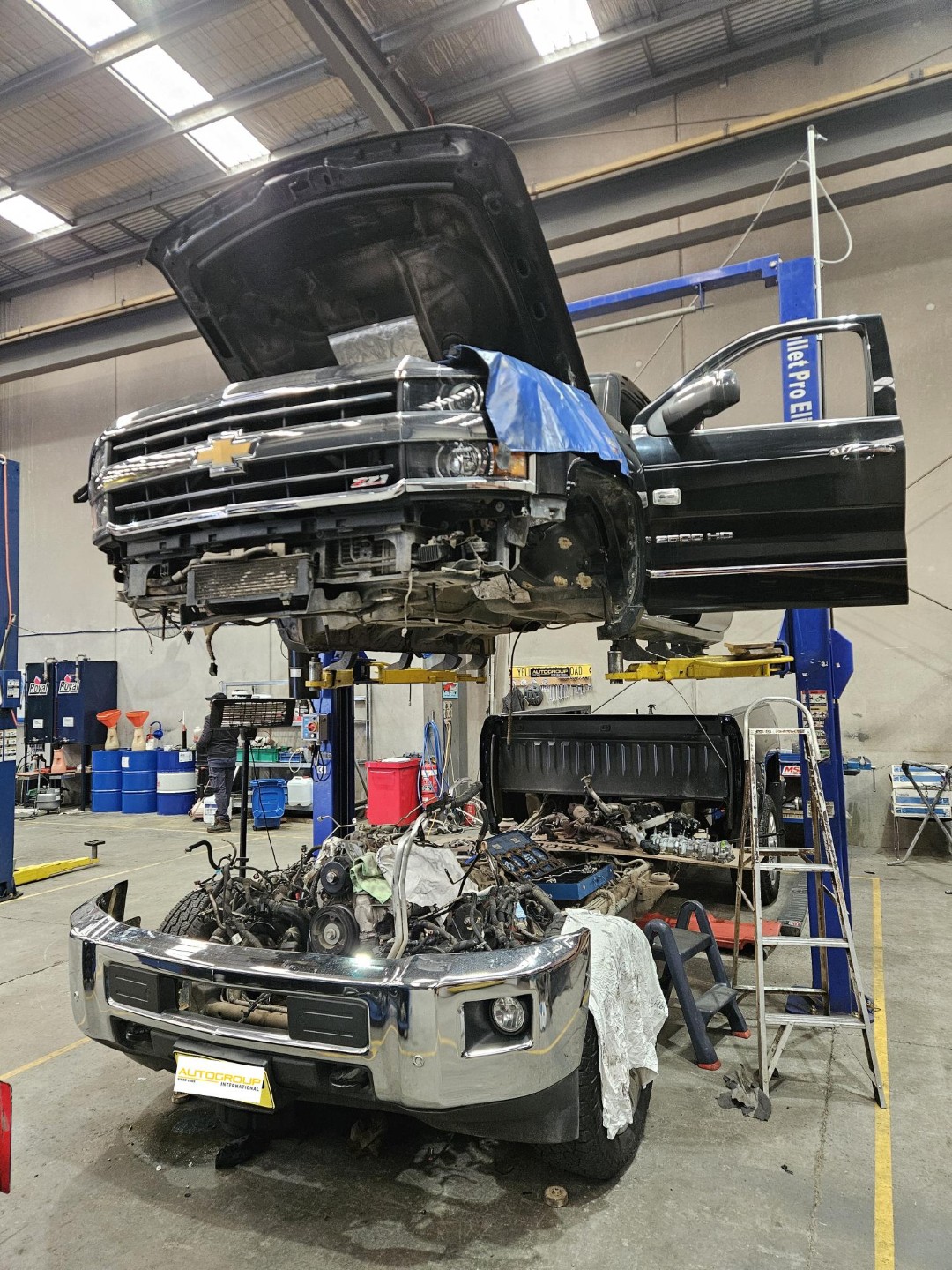 2019 Silverado 2500HD in for a total engine rebuild by Autogroup International in Pakenham Victoria