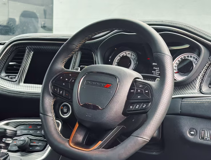 2023 Dodge Challenger R/T Muscle Car from Autogroup International - previously converted 2023 Doge Challenger RT showing the RHD dashboard