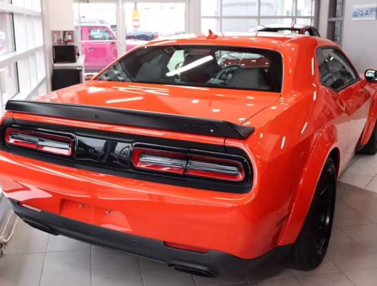 2023 Dodge Challenger SRT Hellcat Redeye Widebody in Go Mango by Autogroup International - ready for right hand drive conversion