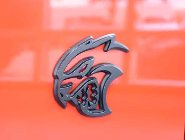 2023 Dodge Challenger SRT Hellcat Redeye Widebody in Go Mango by Autogroup International - ready for right hand drive conversion