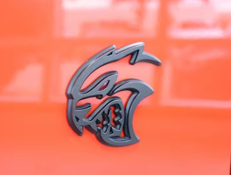 2023 Dodge Challenger SRT Hellcat Redeye Widebody in Go Mango by Autogroup International - ready for right hand drive conversion
