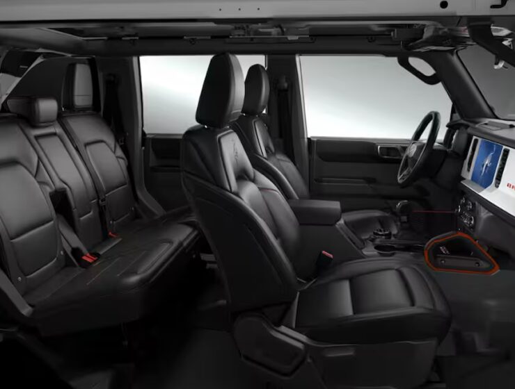 right-hand drive 2025 Ford Bronco Stroppe Edition in Oxford White, powered by a 2.7L twin-turbo EcoBoost V6 from Autogroup International - interior cockpit, Ready for Australia