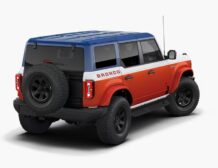 right-hand drive 2025 Ford Bronco Stroppe Edition in Oxford White, powered by a 2.7L twin-turbo EcoBoost V6 from Autogroup International - rear end, Ready for Australia