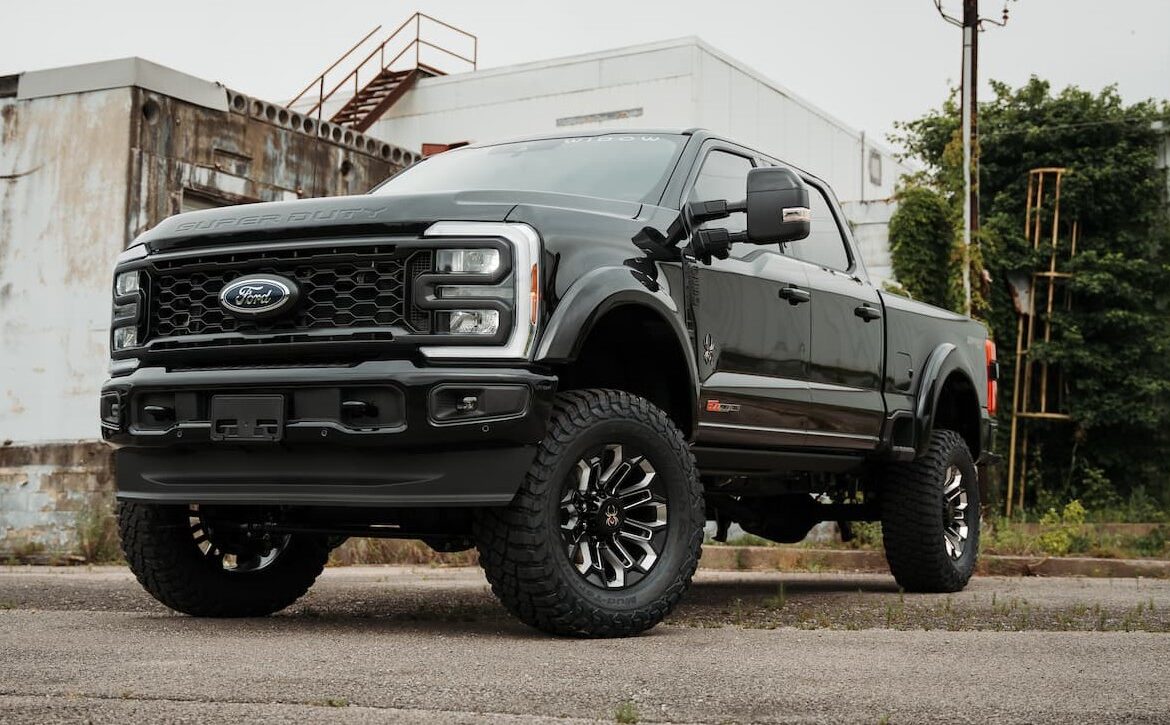 Right hand drive Black Widow F-250 Lariat Pickup truck from Autogroup International in Australia