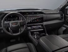 Right hand drive 2026 GMC Sierra 1500 AT4X Pickup truck from Autogroup International ready for Australia - LHD drive interior before conversion