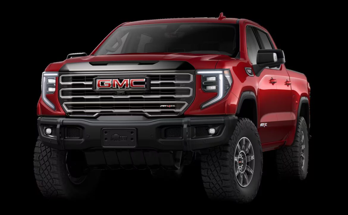 Right hand drive 2026 GMC Sierra 1500 AT4X Pickup truck from Autogroup International ready for Australia - front view