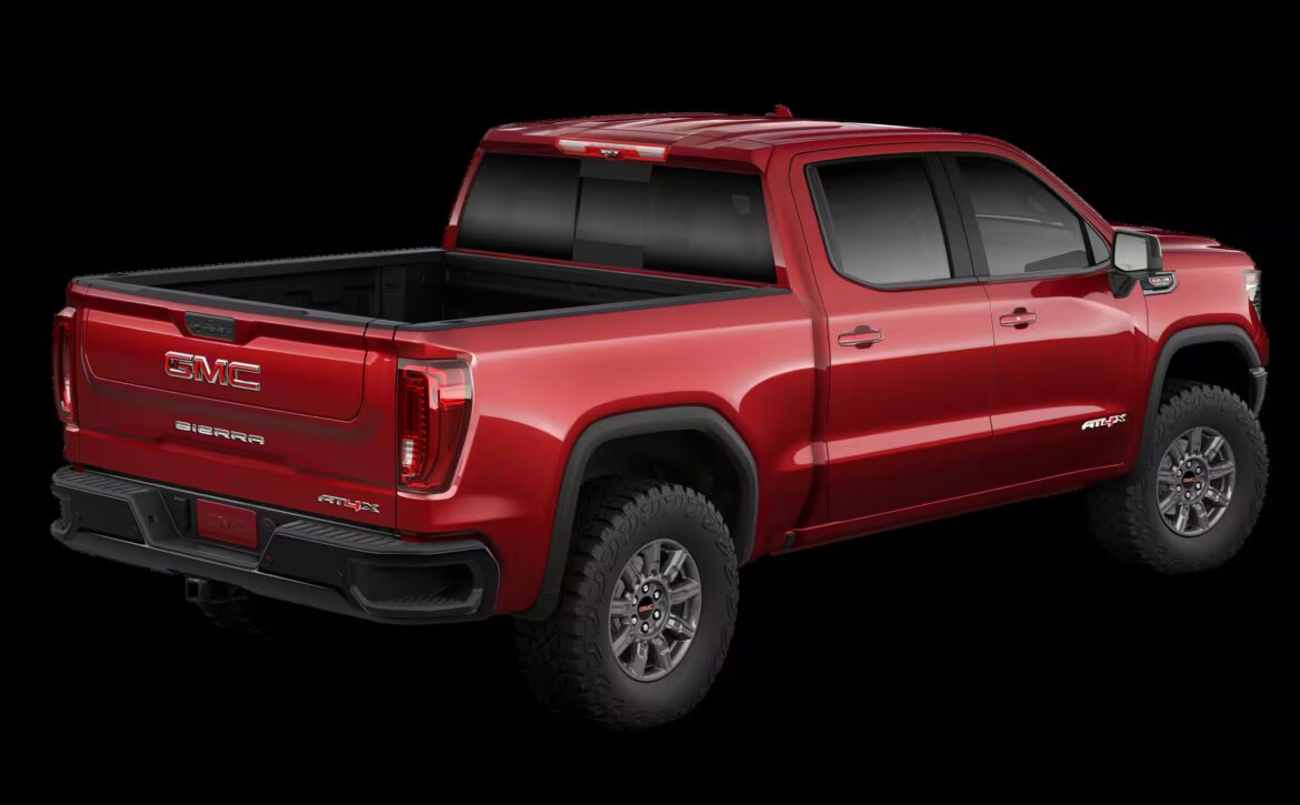 Right hand drive 2026 GMC Sierra 1500 AT4X Pickup truck from Autogroup International ready for Australia - rear qtr view