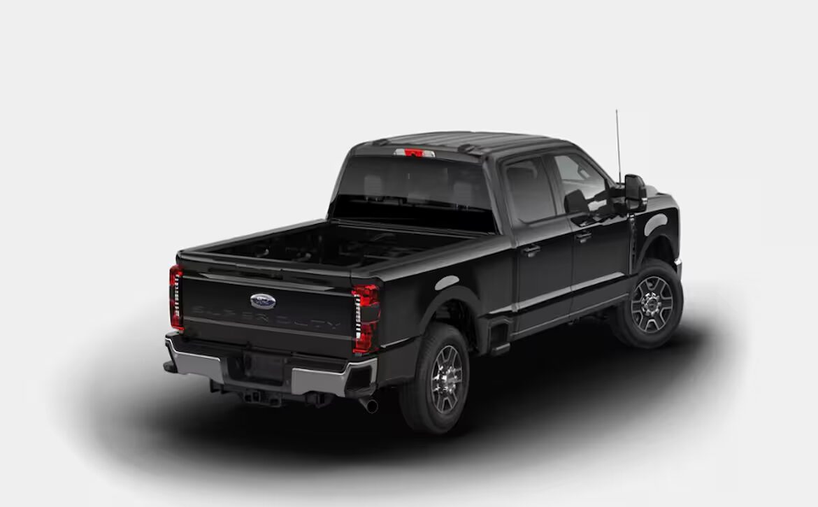 The right hand drive 2026 Ford F-350 Super Duty Lariat Crew Cab in Agate Black from Autogroup International