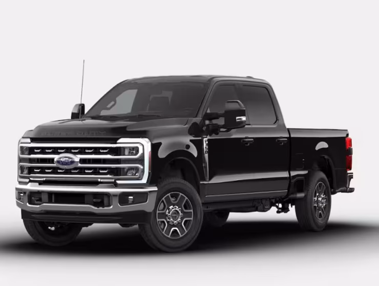 The right hand drive 2026 Ford F-350 Super Duty Lariat Crew Cab in Agate Black from Autogroup International