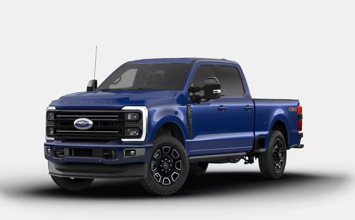 2026 Ford F-350 Super Duty 'Platinum Plus' pickup truck Argon Blue Metallic in right hand drive by Autogroup international