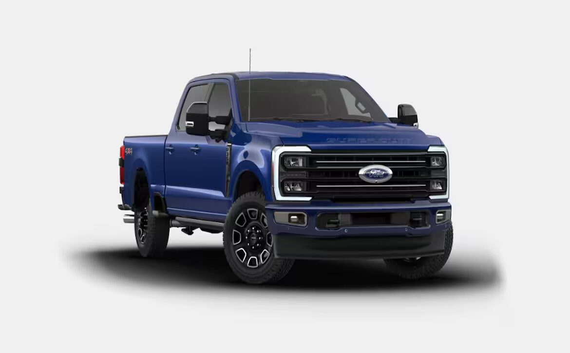 2026 Ford F-350 Super Duty 'Platinum Plus' pickup truck Argon Blue Metallic in right hand drive by Autogroup international