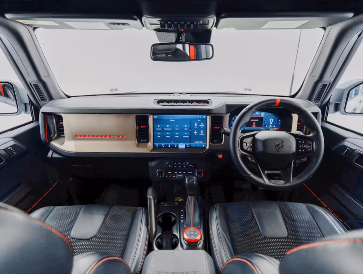 Right hand drive 2026 Ford Bronco Raptor from Autogroup International in Australia - right hand drive dashboard