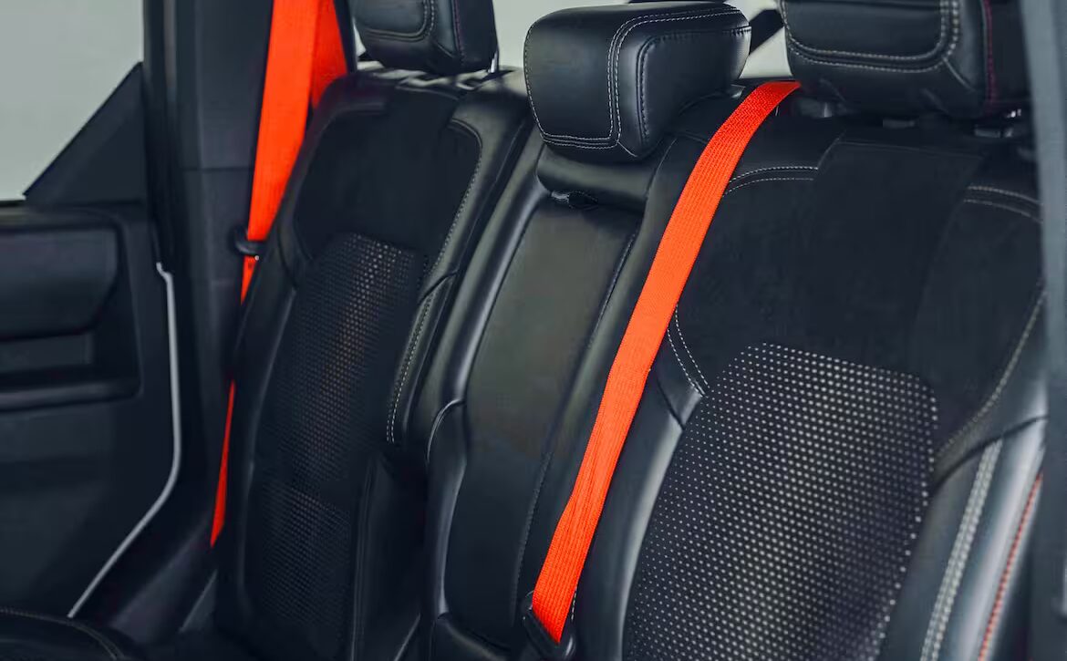 Right hand drive 2025 Ford Bronco Raptor from Autogroup International in Australia - rear seats