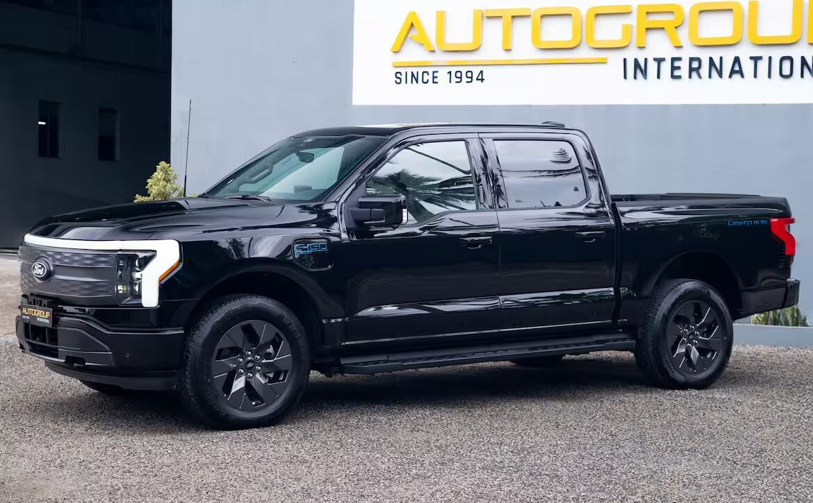 Right hand drive 2025 Ford F-150 Lighting Lariat EV Pickup truck from Autogroup International