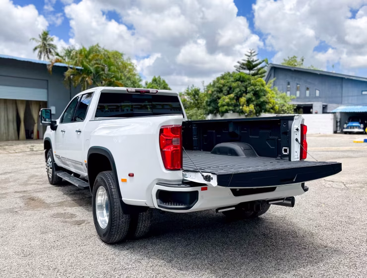 Right hand drive 2026 Chevrolet Silverado 3500 DRW High Country pickup truck from Autogroup International in Australia - rear tailgate