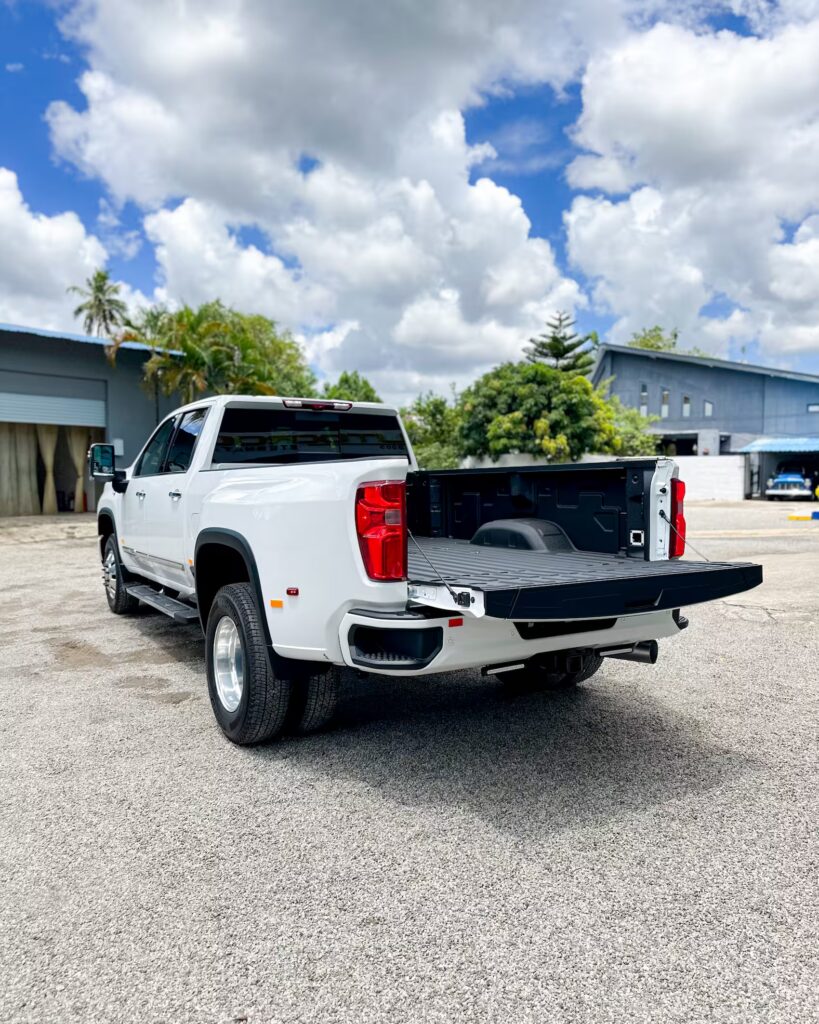 Right hand drive 2026 Chevrolet Silverado 3500 DRW High Country pickup truck from Autogroup International in Australia - rear tailgate