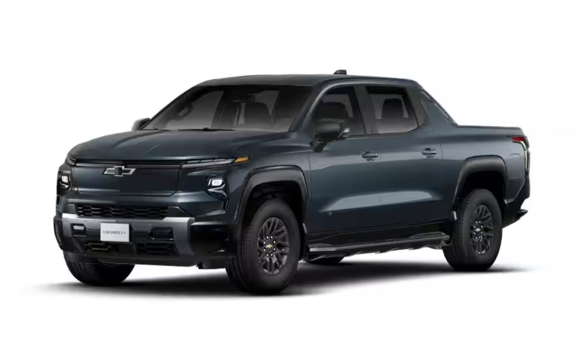 Right hand drive 2026 Chevrolet Silverado EV LT Extended Range in Blue Smoke Metallic