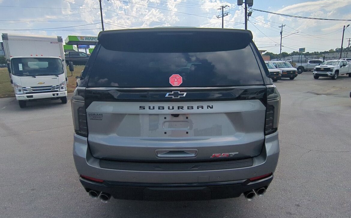 Right hand drive 2026 Chevrolet Suburban RST in Sterling Metallic from Autogroup International