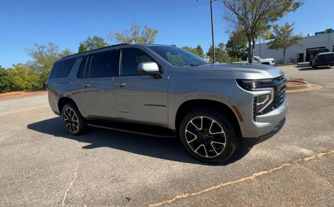 Right hand drive 2026 Chevrolet Suburban RST in Sterling Metallic from Autogroup International