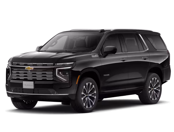 Right hand drive 2026 Chevrolet Tahoe - High Country in Black Exterior from Autogroup International in Australia (front view)