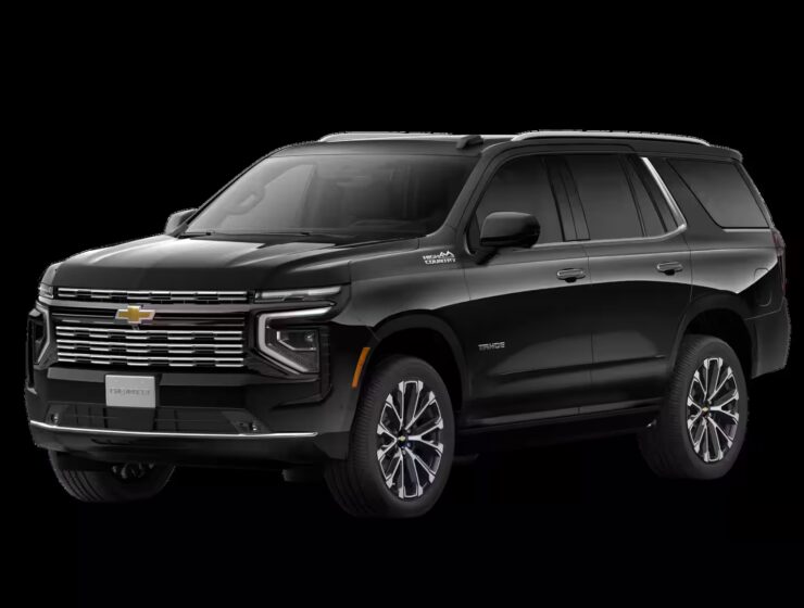 Right hand drive 2026 Chevrolet Tahoe - High Country in Black Exterior from Autogroup International in Australia (front view)