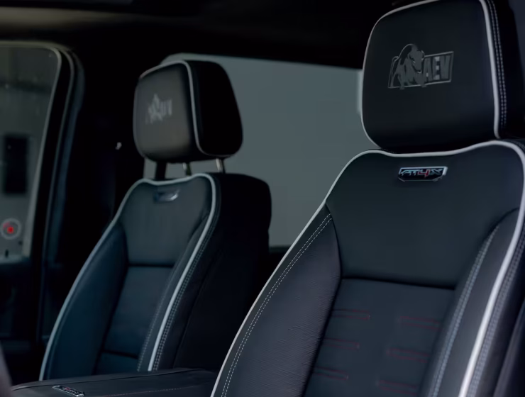 Right hand drive 2026 GMC Sierra 2500 HD AT4X AEV Special Edition pickup truck from Autogroup International with AEV seats