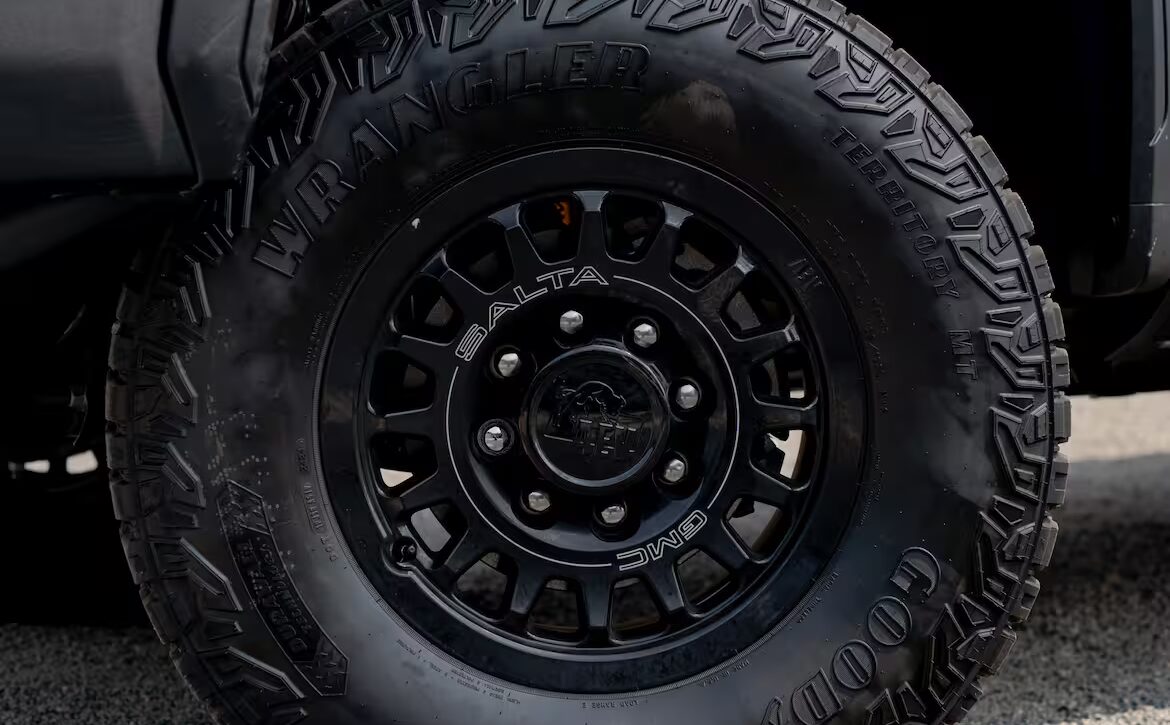 Right hand drive 2026 GMC Sierra 2500 HD AT4X AEV Special Edition pickup truck from Autogroup International with 18" Salta wheels