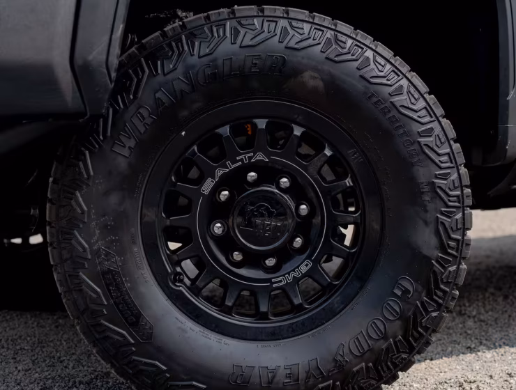 Right hand drive 2026 GMC Sierra 2500 HD AT4X AEV Special Edition pickup truck from Autogroup International with 18" Salta wheels