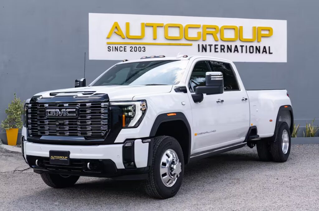Right hand drive 2026 GMC Sierra HD Denali Ultimate DRW (Dually) pickup truck from Autogroup International