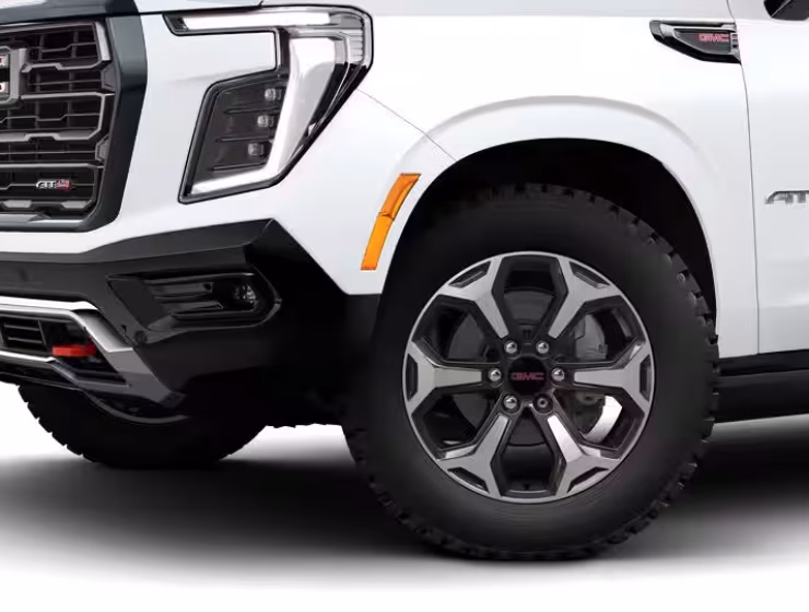 Right hand drive 2026 GMC Yukon XL AT4 Ultimate in Summit white from Autogroup International (front view)