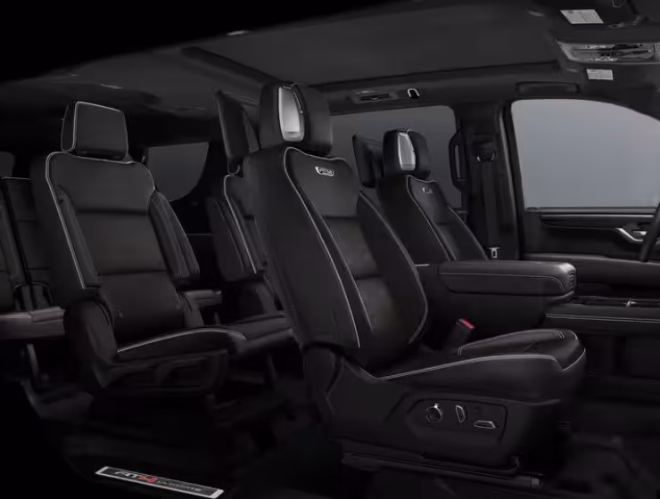 Right hand drive 2026 GMC Yukon XL AT4 Ultimate in Summit white from Autogroup International (front view)