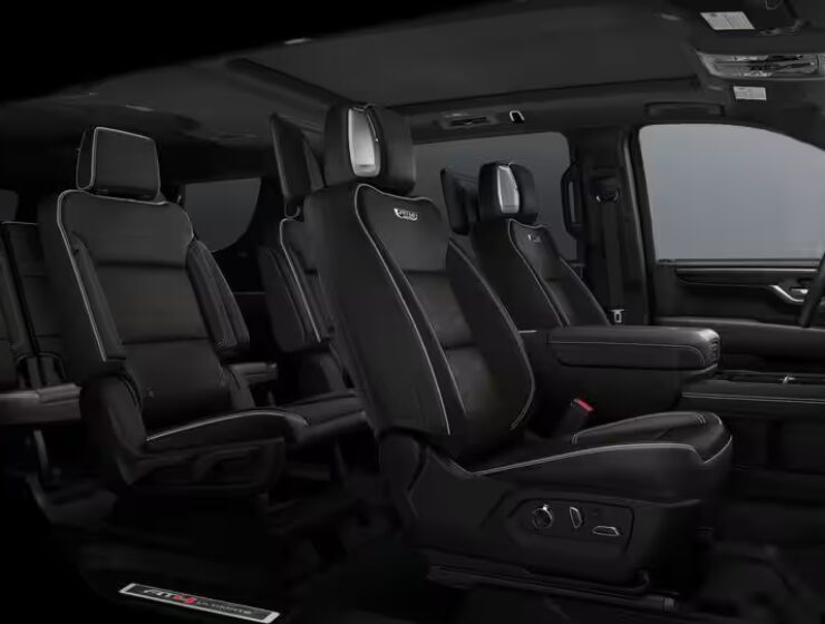 Right hand drive 2026 GMC Yukon XL AT4 Ultimate in Summit white from Autogroup International (front view)