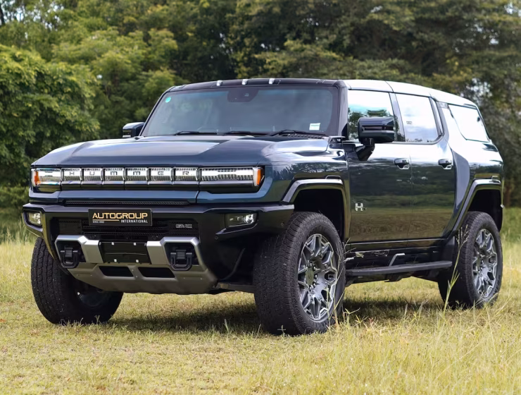 Right hand drive 2026 Hummer EV SUV 3X in Graphite Blue Metallic from Autogroup International