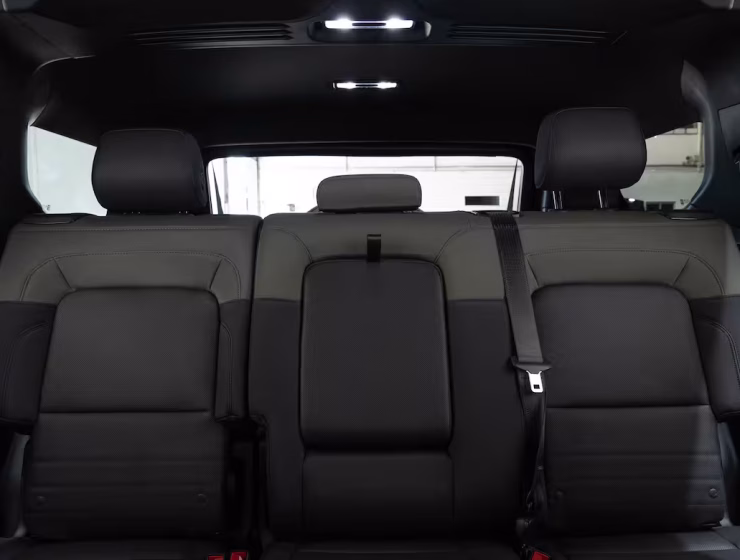 Right hand drive 2026 Hummer EV SUV 3X in Graphite Blue Metallic from Autogroup International - rear seats