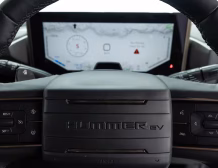 Right hand drive 2026 Hummer EV SUV 3X in Graphite Blue Metallic from Autogroup International - right hand side steering wheel