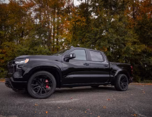Right hand drive Black Widow Chev Silverado 1500 SR from Autogroup International in Australia (side view)