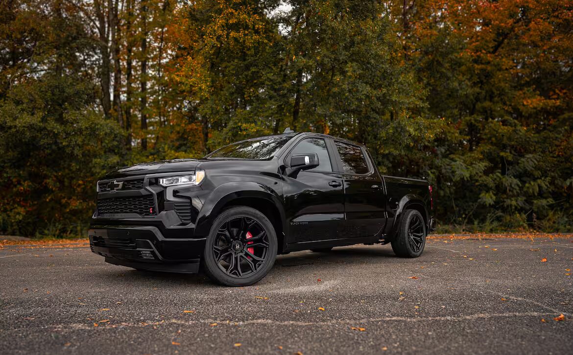 Right hand drive Black Widow Chev Silverado 1500 SR from Autogroup International in Australia