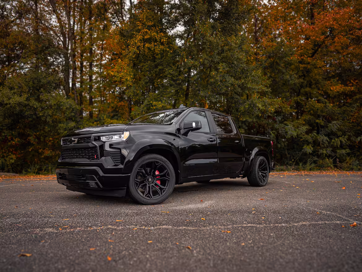 Right hand drive Black Widow Chev Silverado 1500 SR from Autogroup International in Australia