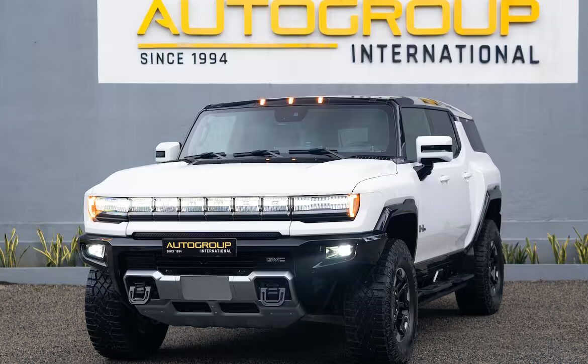 Right hand drive 2025 Hummer EV SUV 3X in Interstellar White from Autogroup International