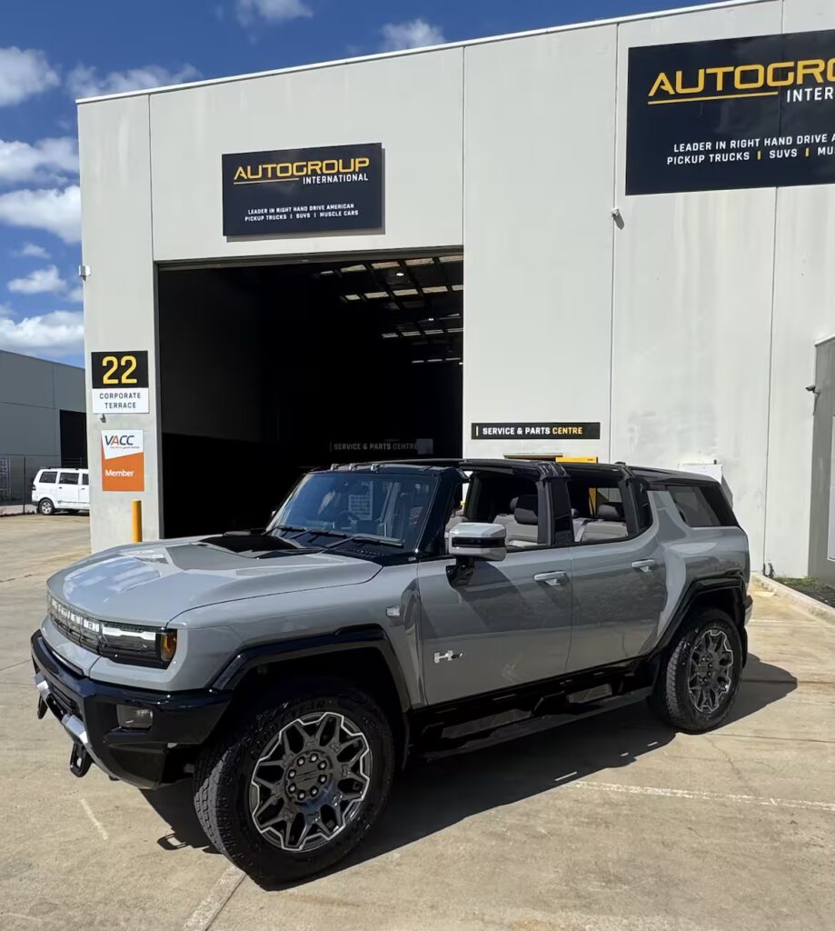 Right hand drive Hummer EV SUV from Autogroup International in Pakenham Victoria Australia