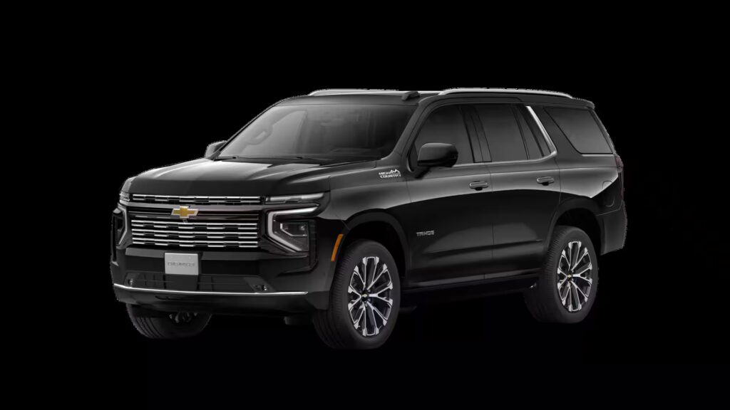 Right hand drive 2026 Chevrolet Tahoe - High Country in Black Exterior from Autogroup International in Australia (front view)