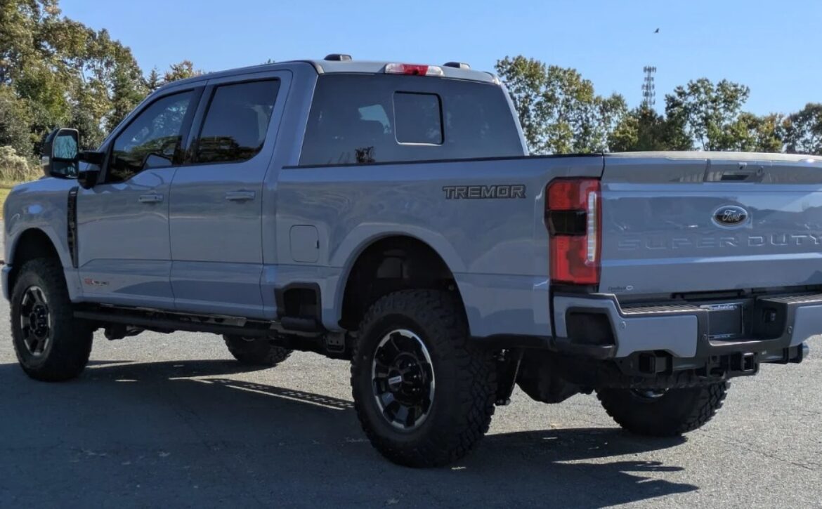 right hand drive 2026 ford super duty f 350 lariat tremor from autogroup international (rear back end qtr view) in australia